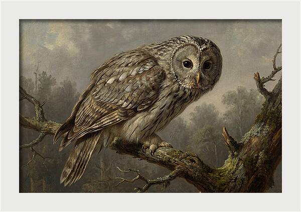 Majestic Ural Owl Displaying Poise