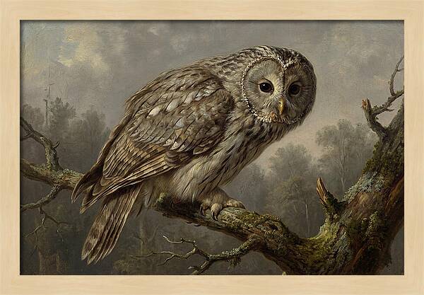 Majestic Ural Owl Displaying Poise