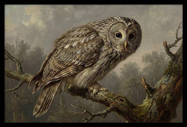Majestic Ural Owl Displaying Poise