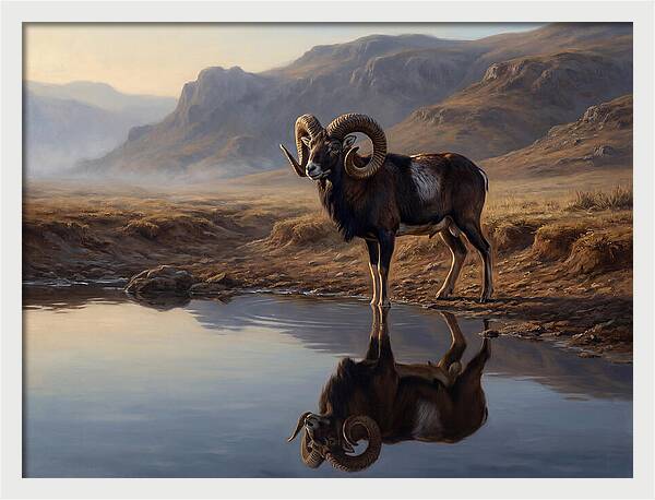 Majestic Urial By The Water