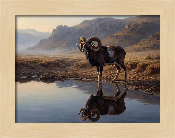 Majestic Urial By The Water