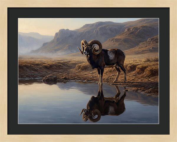 Majestic Urial By The Water