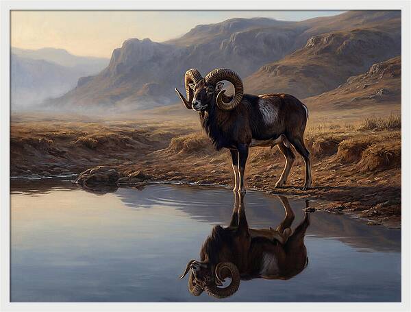 Majestic Urial By The Water
