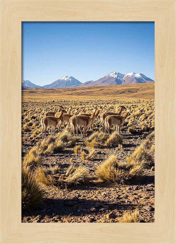 Majestic Vicunas In The Altiplano