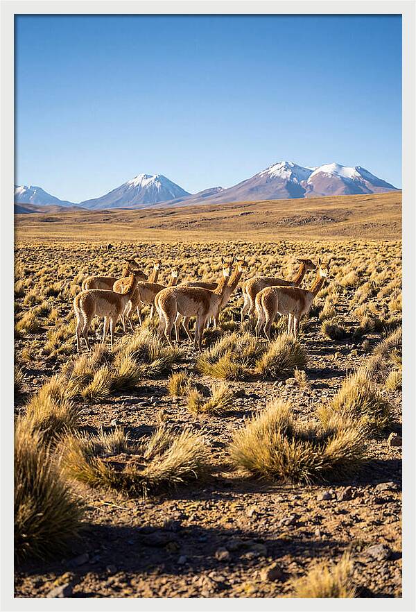Majestic Vicunas In The Altiplano