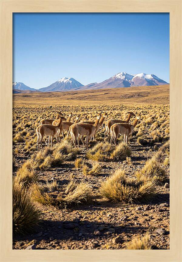 Majestic Vicunas In The Altiplano