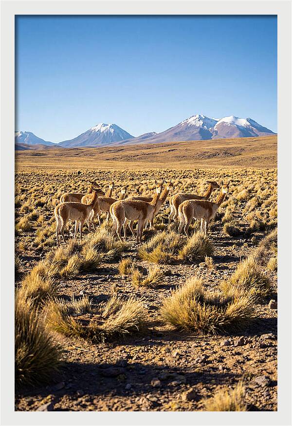 Majestic Vicunas In The Altiplano