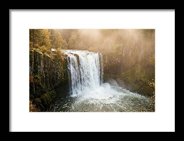 Majestic Waterfall In Mist