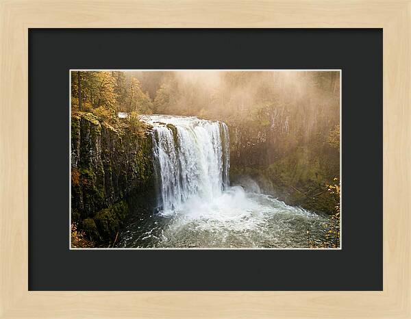Majestic Waterfall In Mist