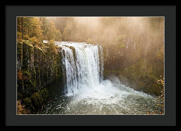 Majestic Waterfall In Mist