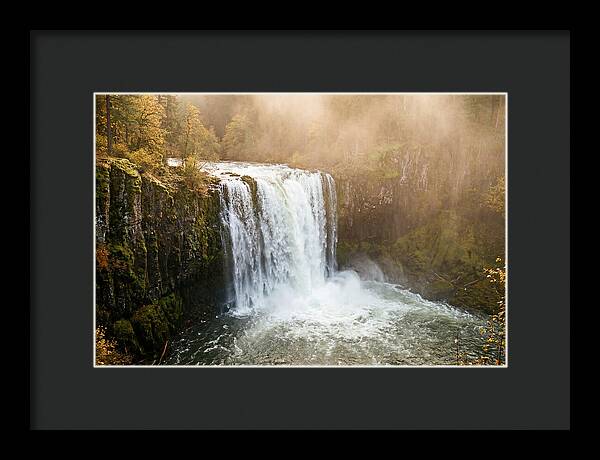 Majestic Waterfall In Mist