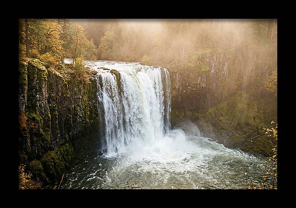 Majestic Waterfall In Mist