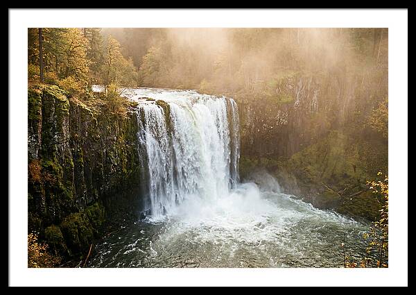 Majestic Waterfall In Mist