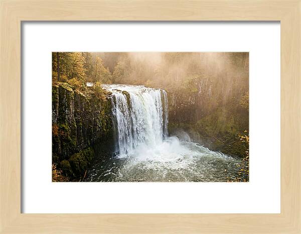 Majestic Waterfall In Mist