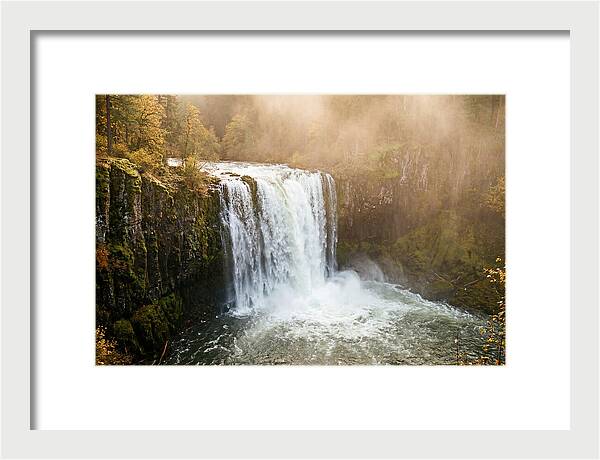 Majestic Waterfall In Mist
