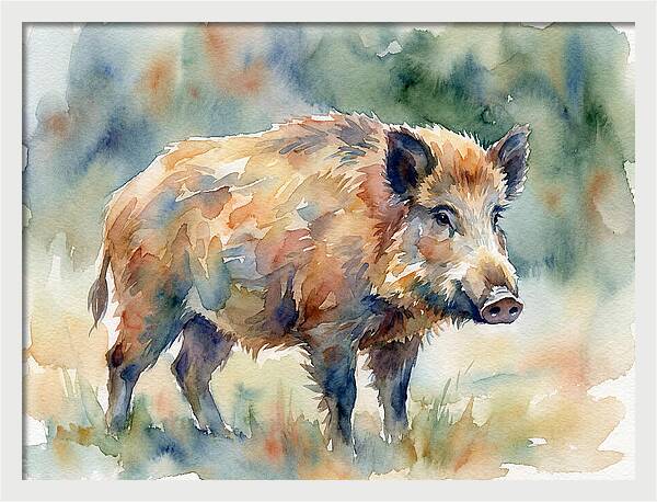 Majestic Wild Boar Portrait