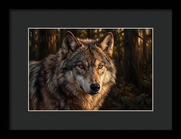 Majestic Wolf In Forest