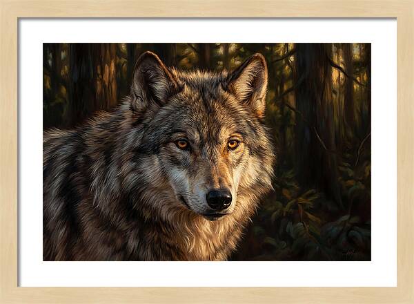 Majestic Wolf In Forest