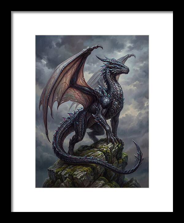 Majestic Wyvern On A Cliff