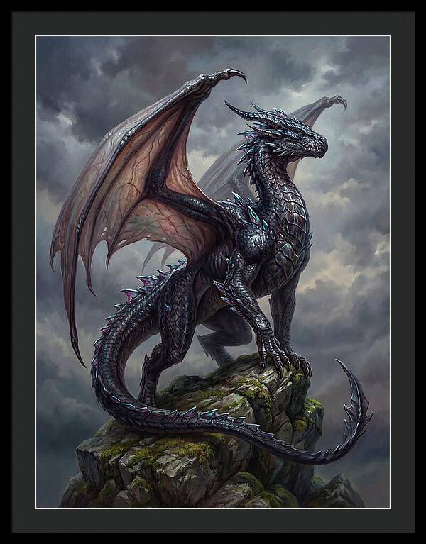 Majestic Wyvern On A Cliff