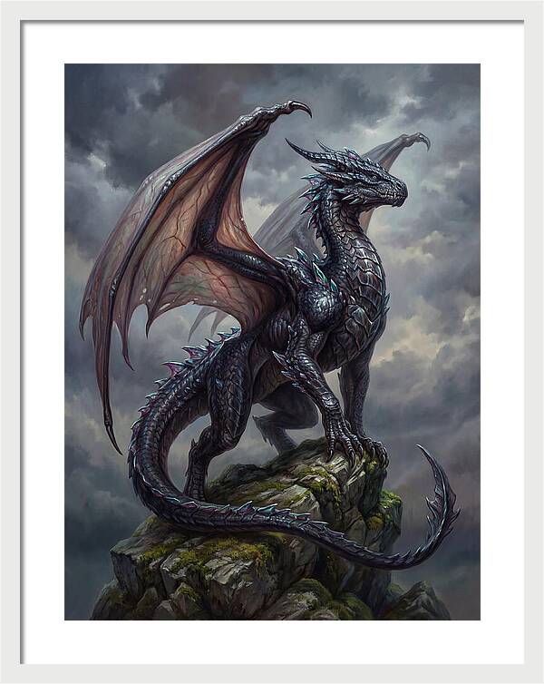 Majestic Wyvern On A Cliff