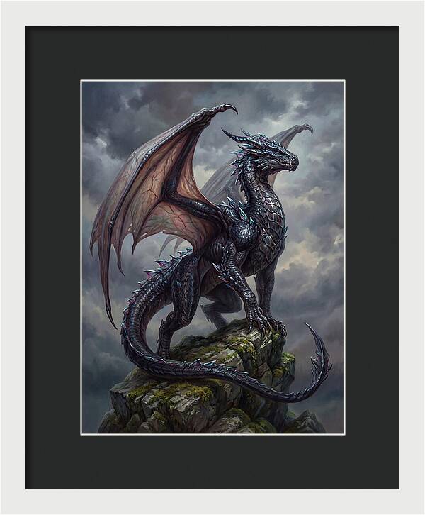 Majestic Wyvern On A Cliff