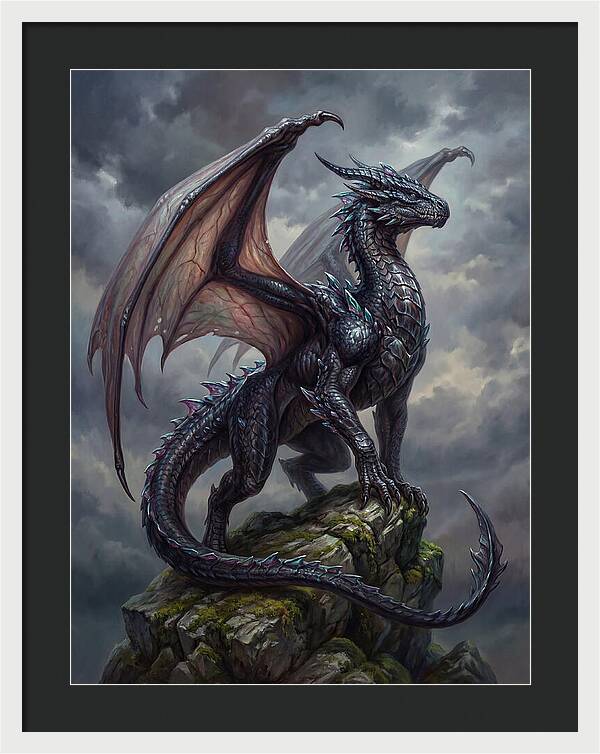 Majestic Wyvern On A Cliff