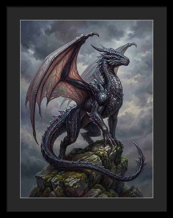 Majestic Wyvern On A Cliff