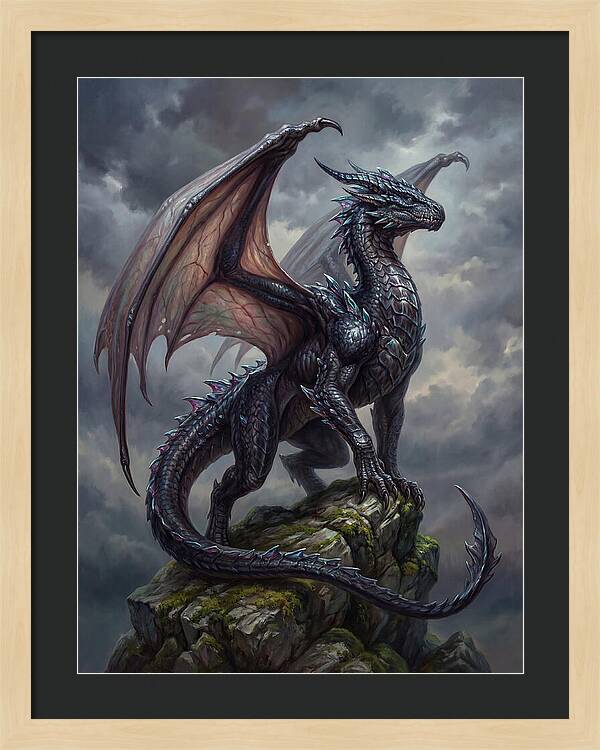 Majestic Wyvern On A Cliff