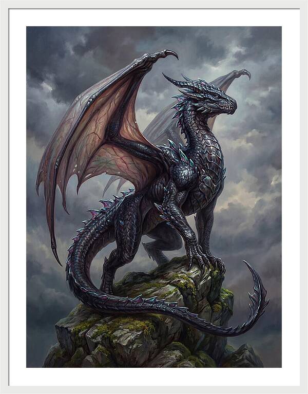 Majestic Wyvern On A Cliff