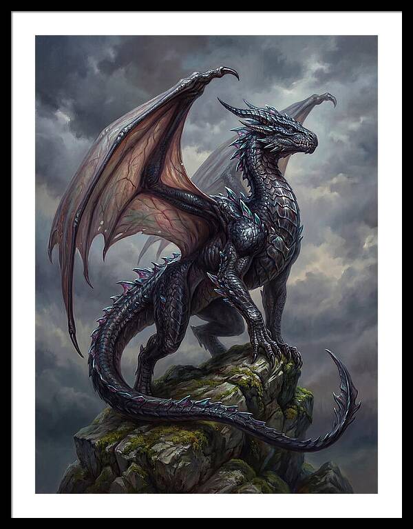 Majestic Wyvern On A Cliff