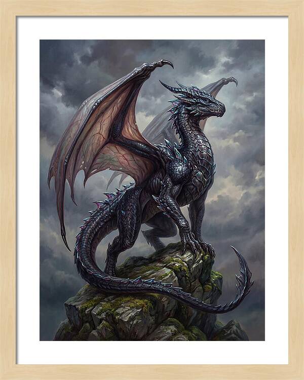 Majestic Wyvern On A Cliff