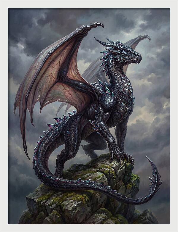 Majestic Wyvern On A Cliff