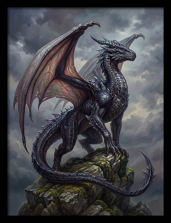 Majestic Wyvern On A Cliff