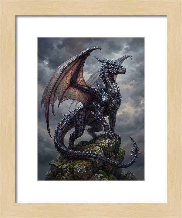 Majestic Wyvern On A Cliff