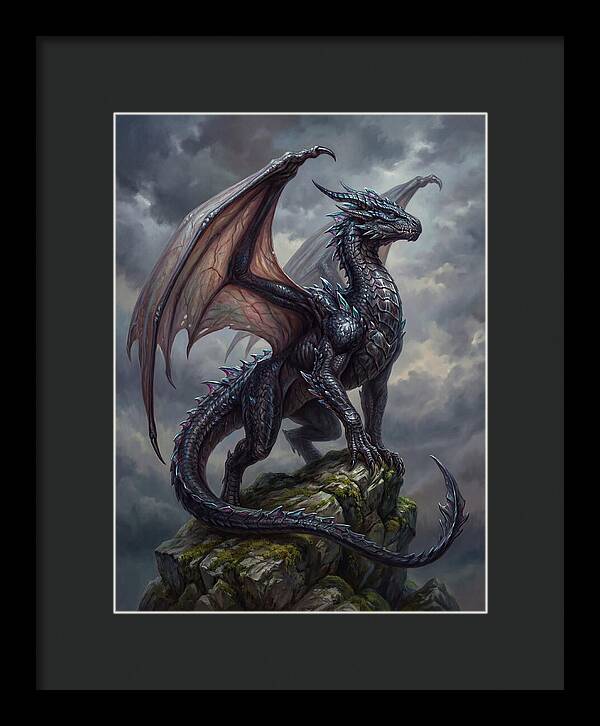 Majestic Wyvern On A Cliff