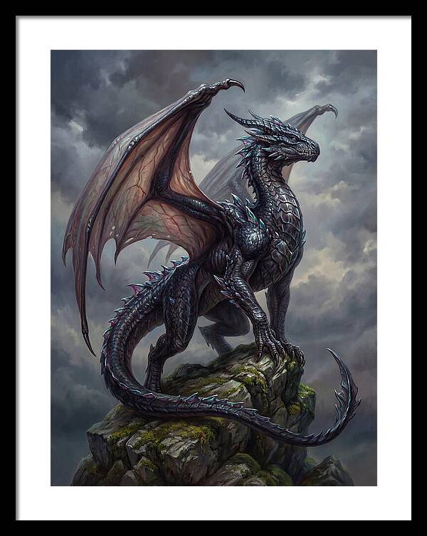 Majestic Wyvern On A Cliff