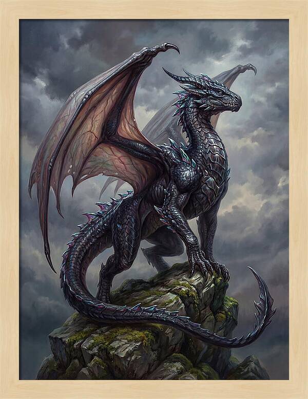 Majestic Wyvern On A Cliff