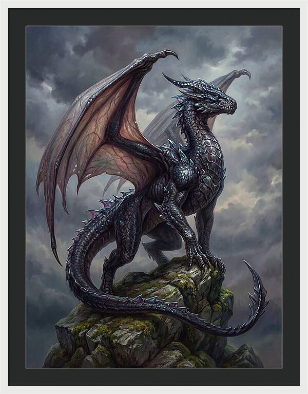 Majestic Wyvern On A Cliff