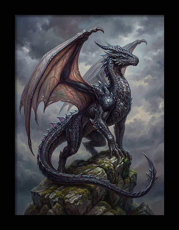 Majestic Wyvern On A Cliff