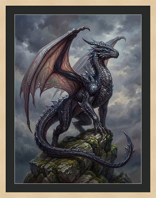 Majestic Wyvern On A Cliff