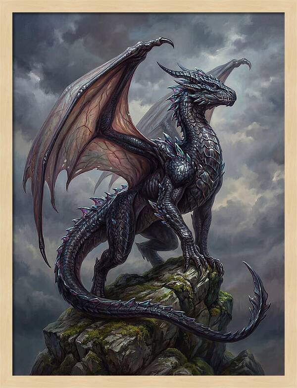 Majestic Wyvern On A Cliff