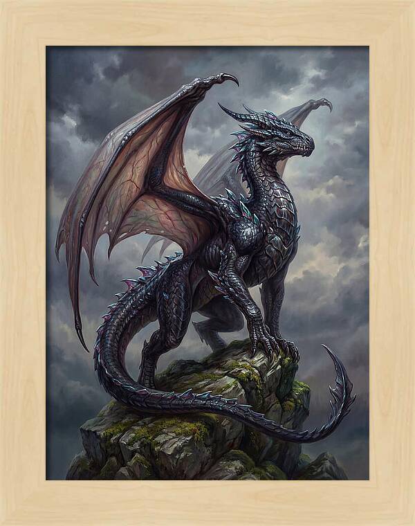 Majestic Wyvern On A Cliff