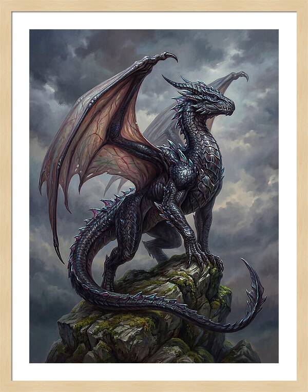 Majestic Wyvern On A Cliff