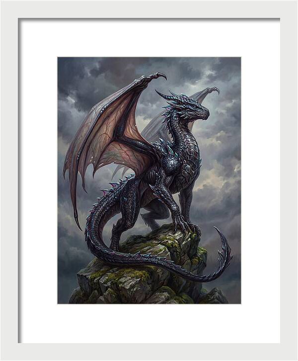 Majestic Wyvern On A Cliff