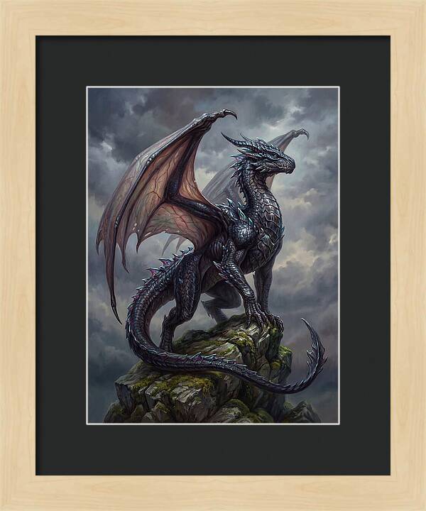 Majestic Wyvern On A Cliff