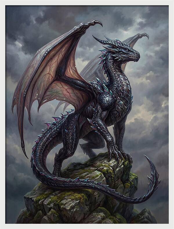 Majestic Wyvern On A Cliff