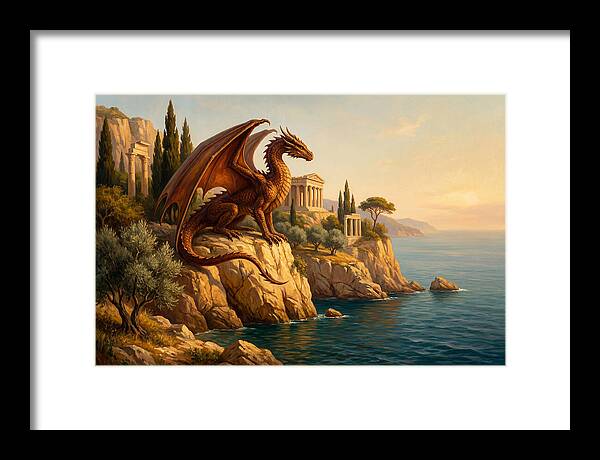 Majestic Wyvern Overlooking Coastline