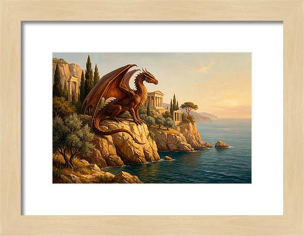 Majestic Wyvern Overlooking Coastline