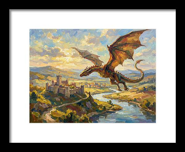Majestic Wyvern Overlooking Landscape